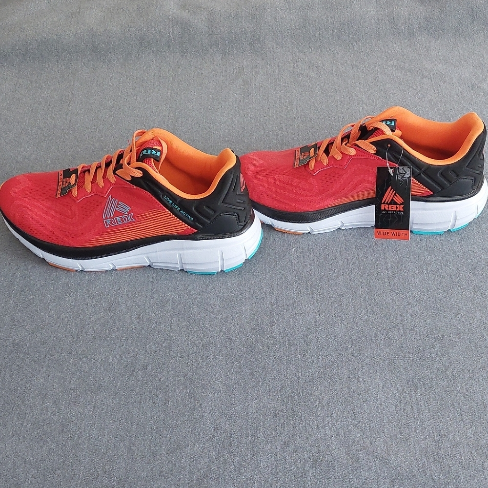 RBX Forge-M Men's Running Shoes Vibrant Orange Neon Wide Width Size 11W NWT - Picture 4 of 7